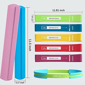 NEWFLAG Resistance Band with Anti-Curling Protective Sleeve for Women, Latex Workout Bands to Exercise Butt, Legs at Home or Gym