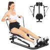FUNMILY Rowing Machines for Home Use, Foldable Rower, Exercise Equipment for Cardio Training Fitness with 12 Level Smooth Hydraulic Resistance, Comfortable Soft Seat, LCD Monitor