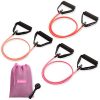 Peach Bands Resistance Tube Bands Set - Exercise Bands with Handles, Door Anchor and Workout Guide