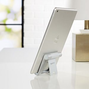 Amazon Basics Multi-Angle Portable Stand for iPad Tablet, E-reader and Phone - Silver
