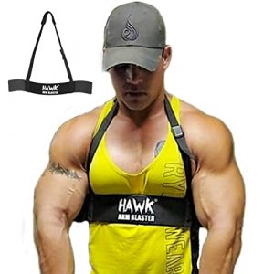 Hawk Sports Arm Blaster for Biceps & Triceps Dumbbells & Barbells Curls Muscle Builder Bicep Isolator for Bodybuilding & Weight Lifting Support for Strength & Muscle Gains (Black)