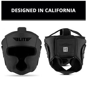 Elite Sports Best Celestial Head Guard, a Complete Package for MMA and Kickboxing Trainees, Muay Thai Boxing Safety Head Guard for Men (Black)