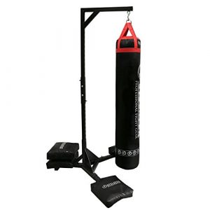 Outslayer Muay Thai Heavy Bag Stand 350lbs Capacity. Heavy Duty Punching Bag Stand with 4 Sand Bags