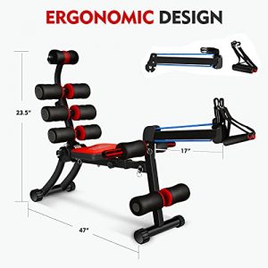 MBB 22 in 1 Wonder Master Core & Abdominal Workout Chair,Foldable & Adjustable Rowing Machine,22 Ways to Exercise,Fitness Equipment for Home Gym Sports 