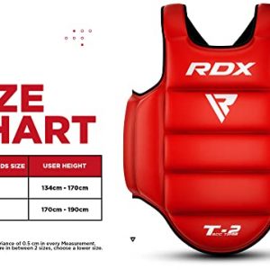 RDX Boxing Body Protector Reversible, Kickboxing MMA Muay Thai Chest Guard, Sparring Training Heavy Punching, Adjustable Strike Shield, Martial Arts Upper Belly Ribs Protection Pad, Taekwondo TKD Vest