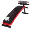 Sporfit Sit up Bench Adjustable, Decline Bench for Ab Bench Exercises, Utility Workout Equipment for Home Gym, Reverse Crunch Handle Red