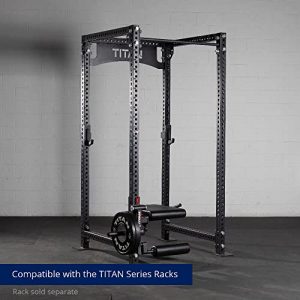 Titan Fitness Titan Series Plate-Loaded Leg Curl and Extension Rack Attachment, Rated 275 LB, Perform One-Leg Hamstring Curls Or Seated Leg Extensions