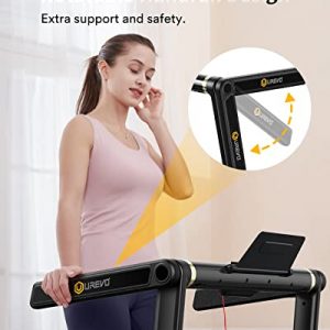 UREVO 2 in 1 Under Desk Treadmill,2.5HP Folding Treadmill with Remote Control,Dual Display,Walking Jogging Machine for Home/Office Use