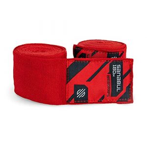 Sanabul Boxing Handwraps Elastic 180 inch Red