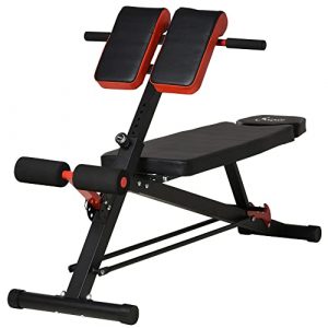 Soozier Upgraded Multi-Functional Hyper Extension Bench Dumbbell Bench Adjustable Roman Chair Ab Sit up Decline Flat