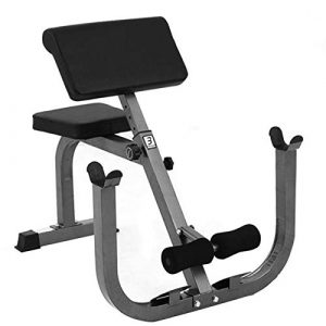 Seated Arm Curl Bench Preacher for Dumbbell or EZ Bar Bicep Curls-Platinum