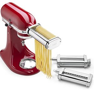 KitchenAid 3-Piece Roller & Cutter Set Pasta Roller&Cutter, Silver (Stainless Steel)