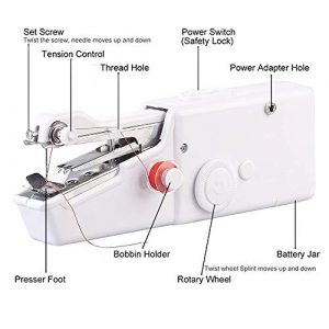 29 PCS Handheld Sewing Machine, Stitch Sew Quick Portable Mending Machine, Electric Handy Sewing Machine, for Beginners Sewing Clothes Fabric Curtain DIY Pet Cloth