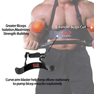 W WAISFIT Arm Blaster Bicep Curl Thick Aluminum Adjustable Bodybuilding Bicep Isolator Black