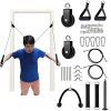 Brebebe DIY Gym Fitness Cable Pulley System for Home Workout, LAT and Lift Up Pulldown Machine Equipment, Full Set Exercise Attachments for Biceps Curl, Back, Forearm, Shoulder, Triceps Training