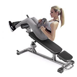 PETKABOO Sit Up Bench for AB Workout, Adjustable Bench with Handle, Semi-Commercial Incline Bench Press, Core Workout Bench for Home，Abdominal Exercise Bench