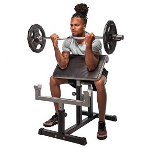 StrengthTech Fitness USA Made Adjustable Arm Preacher Curl Weight Bench | Fitness Gym Quality | Powder Coated Steel | Gray & Black
