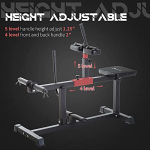 Soozier Adjustable Steel Seated Calf Raise Exercise Strength Training Gym Equipment