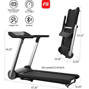 OVICX Folding Portable Treadmill Commercial Treadmills for Home Exercise Machine for Small Spaces with LED Display