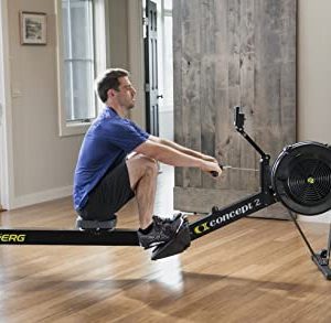 Concept2 Model D Indoor Rowing Machine with Seat Cushion and Phone Holder