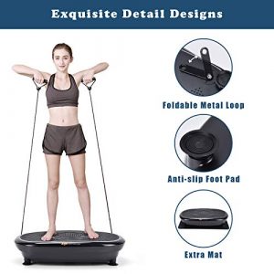 Goplus 3D Vibration Platform Exercise Machine, Mini Vibration Plate w/Remote Control, 1-99 Level Adjustable Speed, Whole Body Workout Vibration Fitness Platform (Black)