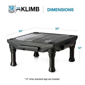 Blue-9 Klimb Dog Training Platform and Agility System, Durable and Portable for Indoor or Outdoor Use, Black
