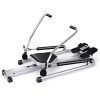 Goplus Hydraulic Rowing Machine Rower with LCD Monitor, Adjustable Resistance and Full Arm Extensions for Home Use, 265 lb Weight Capacity