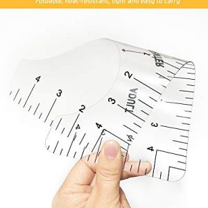 6 Pcs T-Shirt Ruler Guide Alignment Tool to Center Designs T-Shirt for Adult Youth Toddler Infant (Transparent)