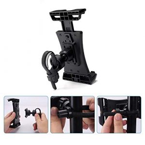 Bike Tablet Holder, Portable Bicycle Car Phone Tablet Mount for Indoor Gym Treadmill, Microphone Stands, Microphone Tablet Holder, Exercise Bike for iPad,