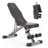 OUNUO Adjustable Weight Bench Foldable, Fitness Workout Bench Weight Lifting Sit-up Multi-use Exercise Bench Flat Incline Decline Bench Press for Home Gym Training