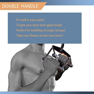 DOHOO V Shaped Handle with Hook Cable Machine Attachment Pull Down Handle, Rowing Machine Handle Gym Workout Strength Training