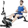Sporfit Rowing Machine for Home use - Magnetic Rower 8 Level Adjustable Resistance with LCD Monitor Tablet Holder and Comfortable Seat Cushion, 330lbs Weight Capacity