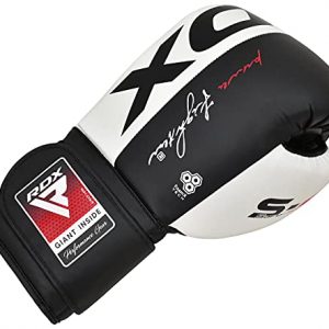 RDX Boxing Gloves Genuine Cowhide Leather, Muay Thai Training MMA Kickboxing Sparring, Advanced TAKKA Closure, Max-Shock Padding, Punching Bag Mitts Focus Pads Workout, Adult Men Women 10 12 14 16oz