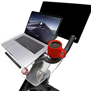 TFD The Tray | Compatible with Peloton Bikes (Original Models), Made in USA | Premium Acrylic Holder for Laptop, Tablet, Phone, Books & More - The Ultimate Peloton Accessories