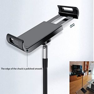 Tablet Floor Stand Holder, Height Adjustable Gooseneck Tablet Holder, 360° Rotation, Compatible with iPad Mini Air Pro, Tablet, Galaxy Tab, Kindle, Cell Phones (4.6＂- 12.9＂)