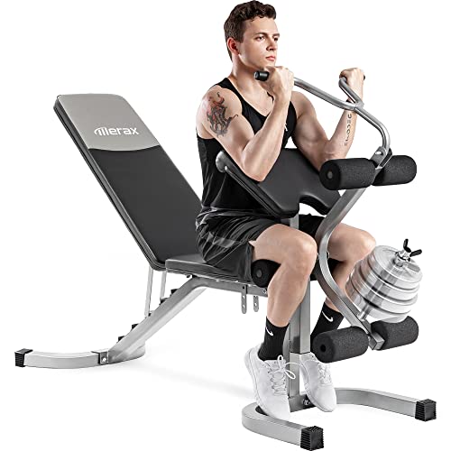 Gymax Adjustable Sit Up Bench Folding Abdominal Training Slant Bench With Reserve Crunch Handle