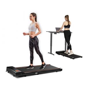 Under Desk Electric Treadmill, Installation-Free, Remote Control and LED Display, Walking Jogging for Home Office