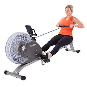 Stamina ATS Air Rower 1406 - Smart Workout App, No Subscription Required - Dynamic Air Resistance - LCD Monitor Tracks Metrics