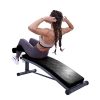 FF Finer Form Sit Up Bench with Reverse Crunch Handle for Ab Bench Exercises - Abdominal Exercise Equipment with 3 Adjustable Height Settings (Black)