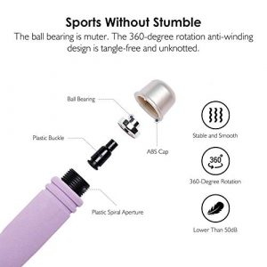 Reehut Steel Wire Skipping Rope Featuring Wear-Resistant and Tangle-Free Ideal for Fitness Gym, Aerobic Exercise, Cross Fitness, MMA, Boxing, Speed Training and Endurance Training(Purple)