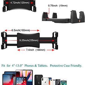 Foldable Phone Tablet Mount Holder – Aluminum Universal Flexible Tablet Bracket Mount Holder Adjustable and Compatible with 4-13 Inches Smartphones Tablets iPad/iPad Air/iPad Pro/Nintendo Switch