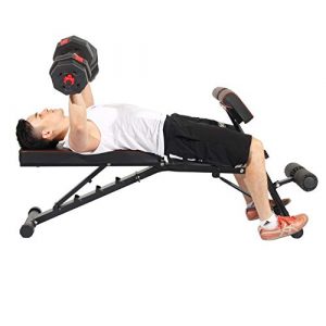 Soges Full Body Workout Weight Bench, 3+4 Adjustable Incline Decline Multi-Purpose Exercise Workout Bench for Home Gym, US9-PSBB004