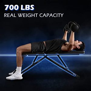 FLYBIRD Weight Bench, Adjustable Strength Training Bench for Full Body Workout with Fast Folding-New Version