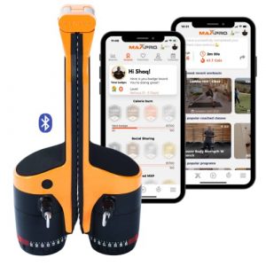 MAXPRO: Portable Smart Cable Gym | As Seen on Shark Tank | All-in-One Machine with Bluetooth and Free APP | Exercise Anywhere - Outdoors, Camping, Travel | 5-300lbs Resistance | Sport Orange