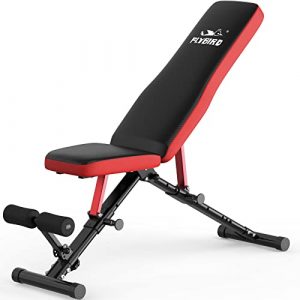 FLYBIRD Workout Bench, Adjustable Weight Bench Foldable Strength Training Bench for Home Gym - Newly Upgraded