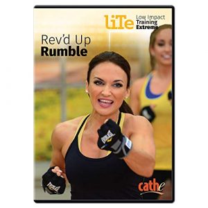 Cathe Friedrich LITE Rev'd Up Rumble Kickboxing Low Impact Exercise DVD - Lose Weight and Get In Shape With This Fat Burning Cardio Kickbox Weight Loss Workout DVD