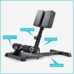 leikefitness Deluxe Multi-Function Deep Sissy Squat Bench Home Gym Workout Station Leg Exercise Machine Black-8300