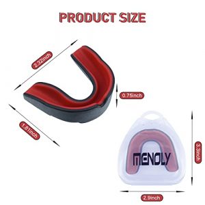 MENOLY 5 Pack Youth Mouth Guard Kids Sprots Mouthguard for Football Boxing MMA Hockey with Free Case Custom Fit Sprots Mouth Guard