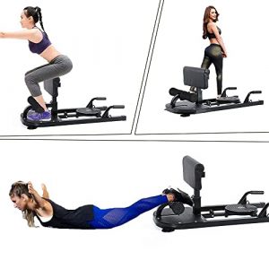 SHINYEVER 5 in 1 Deep Sissy Squat Multi-Function Fitness Trainer Deep Squat Machine for Home Gym Workout Station Leg Exercise Machine Black