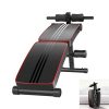 Sit Up Bench w/Reverse Crunch Handle for Ab Bench Exercises, Foldable Decline Crunch Board Fitness Press Bench, Abdominal Exercise Equipment Home Gym workout Sport Max 220Lb [U.S.shipping]